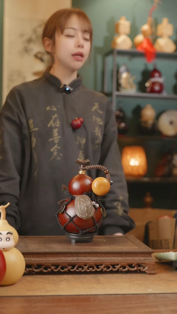 【闪购商品】220号精品天然大漆工艺防渗内胆酒葫芦~