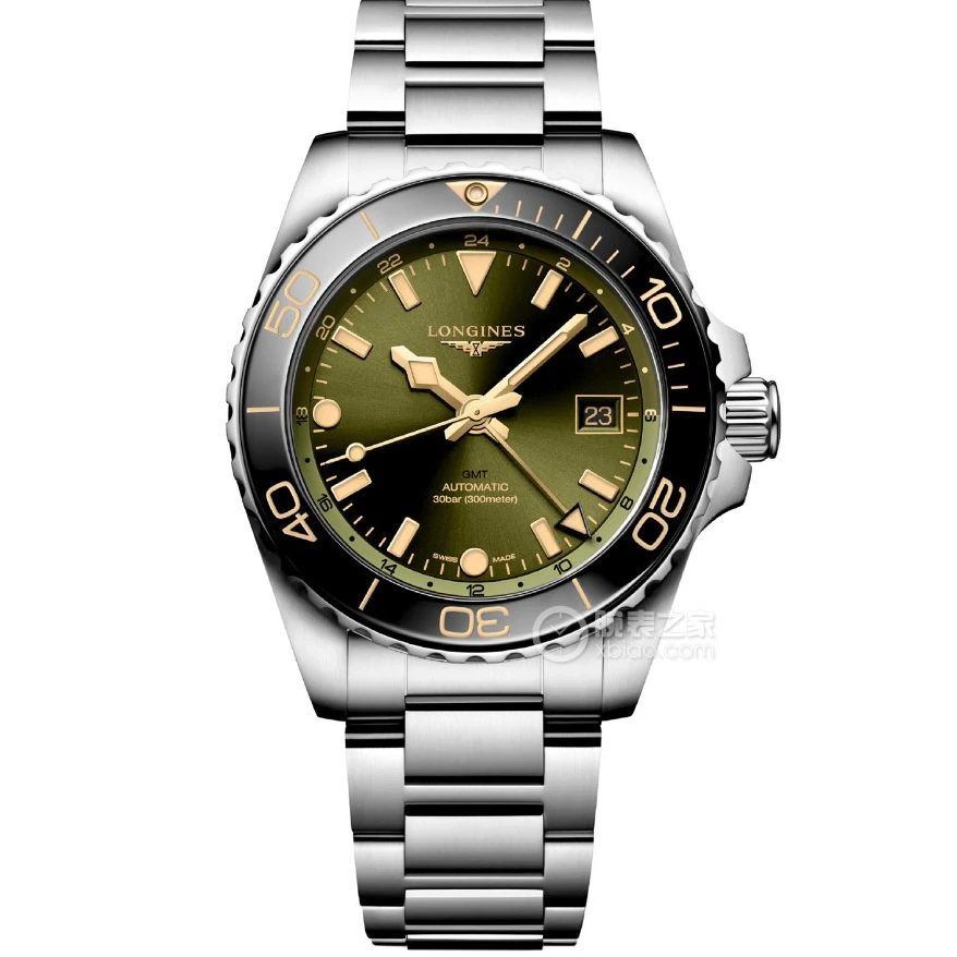 99新 Longines/浪琴 康卡斯gmt绿盘43表径890 全套