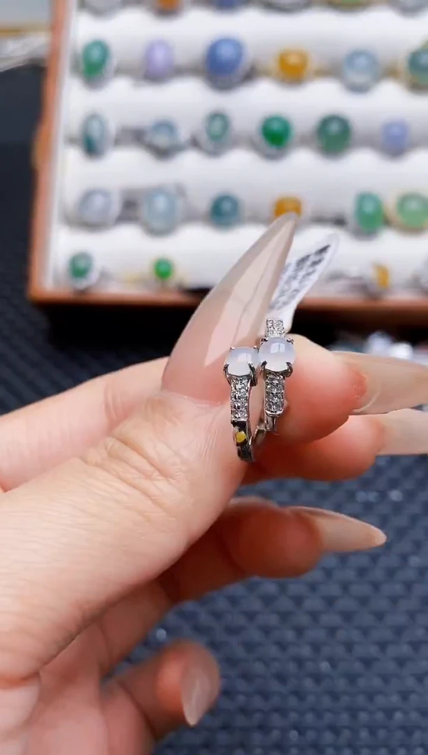 银S925镶嵌戒指翡翠2159