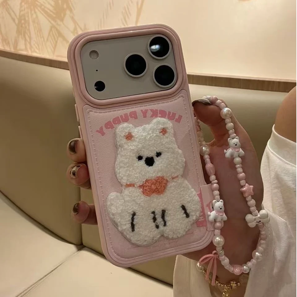 西高地皮纹壳适用苹果17手机壳13/14ProMax卡通iPhone16/INS风17P