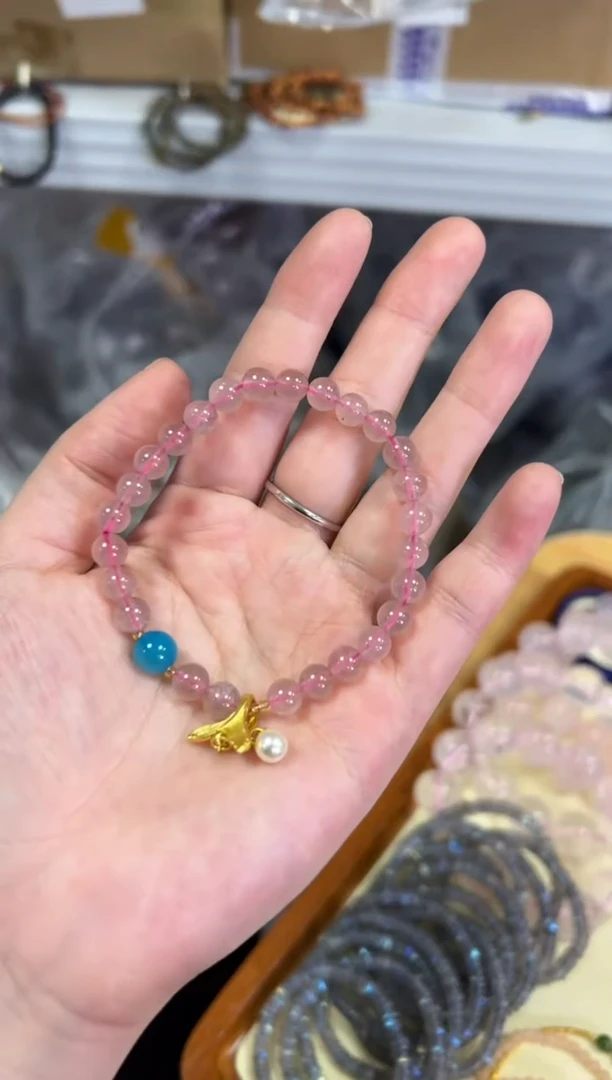 【闪购商品】水晶手链未镶嵌透体草莓水晶设计款手链[2430]