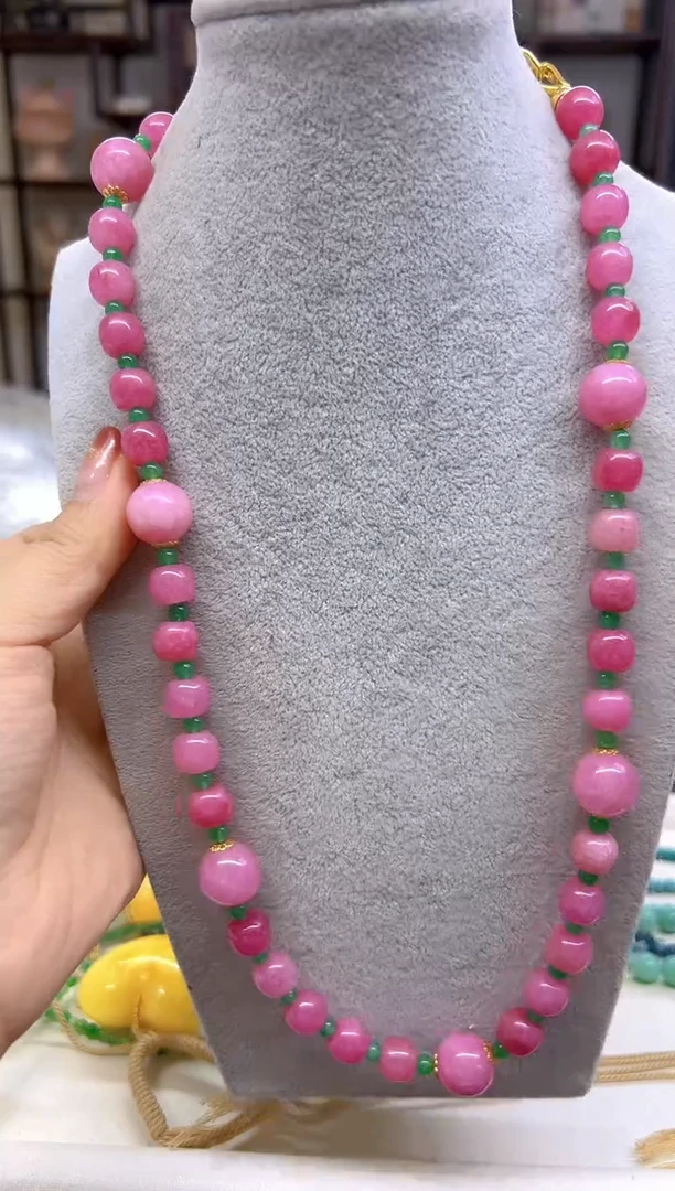 【闪购商品】菱锰矿（红纹石）颈饰未镶嵌项链X354