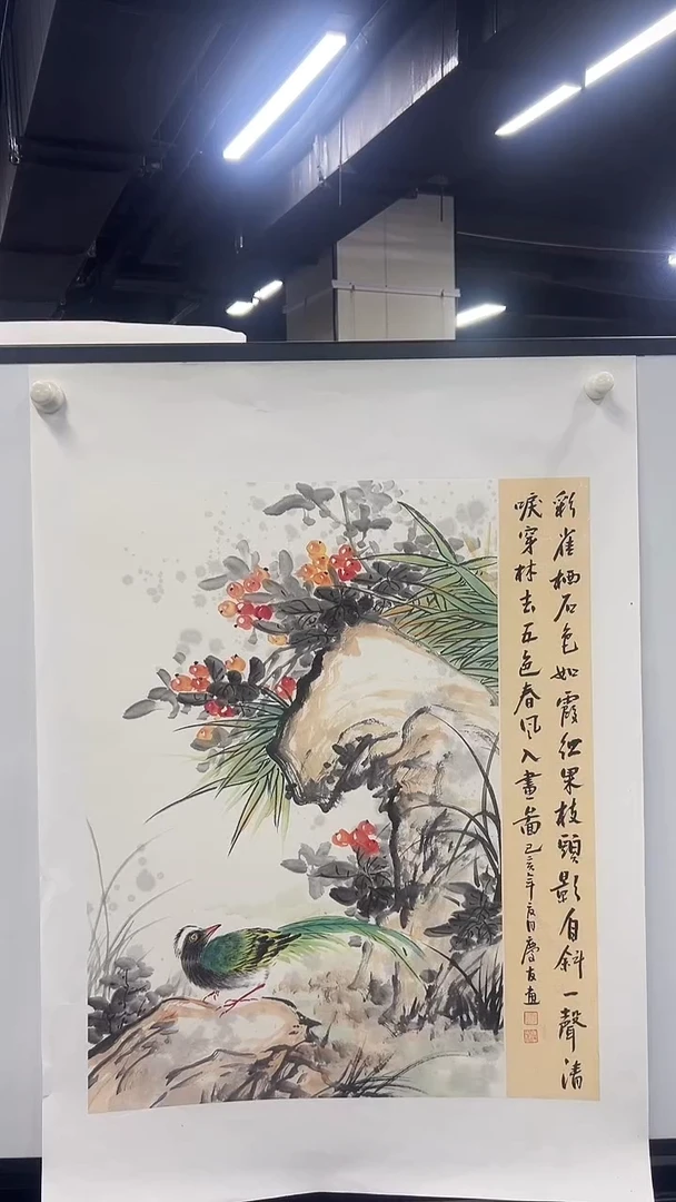 国画手绘花鸟题材作品