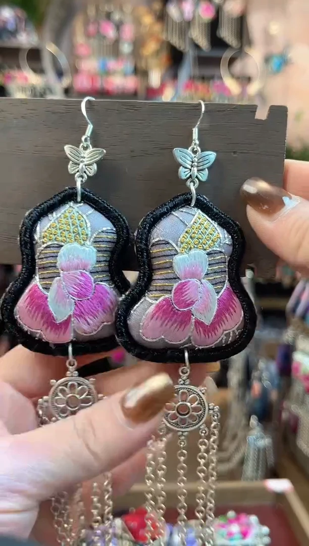 织绣 民族风手工非遗老绣饰品356