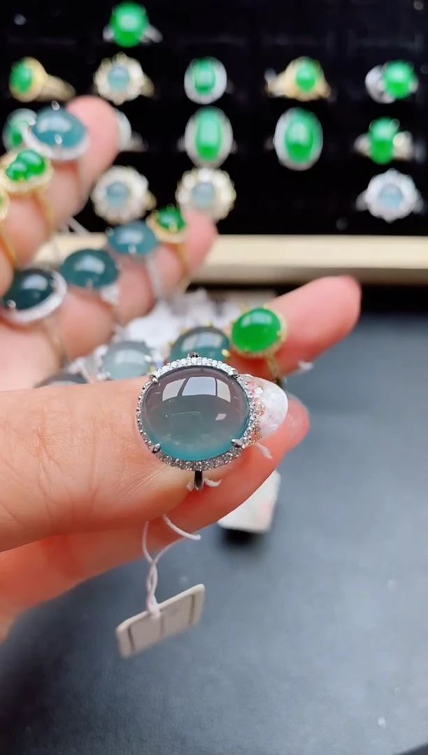 【闪购商品】翡翠戒指银S925镶嵌111111111