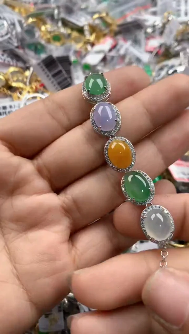银S925镶嵌戒指翡翠222   2