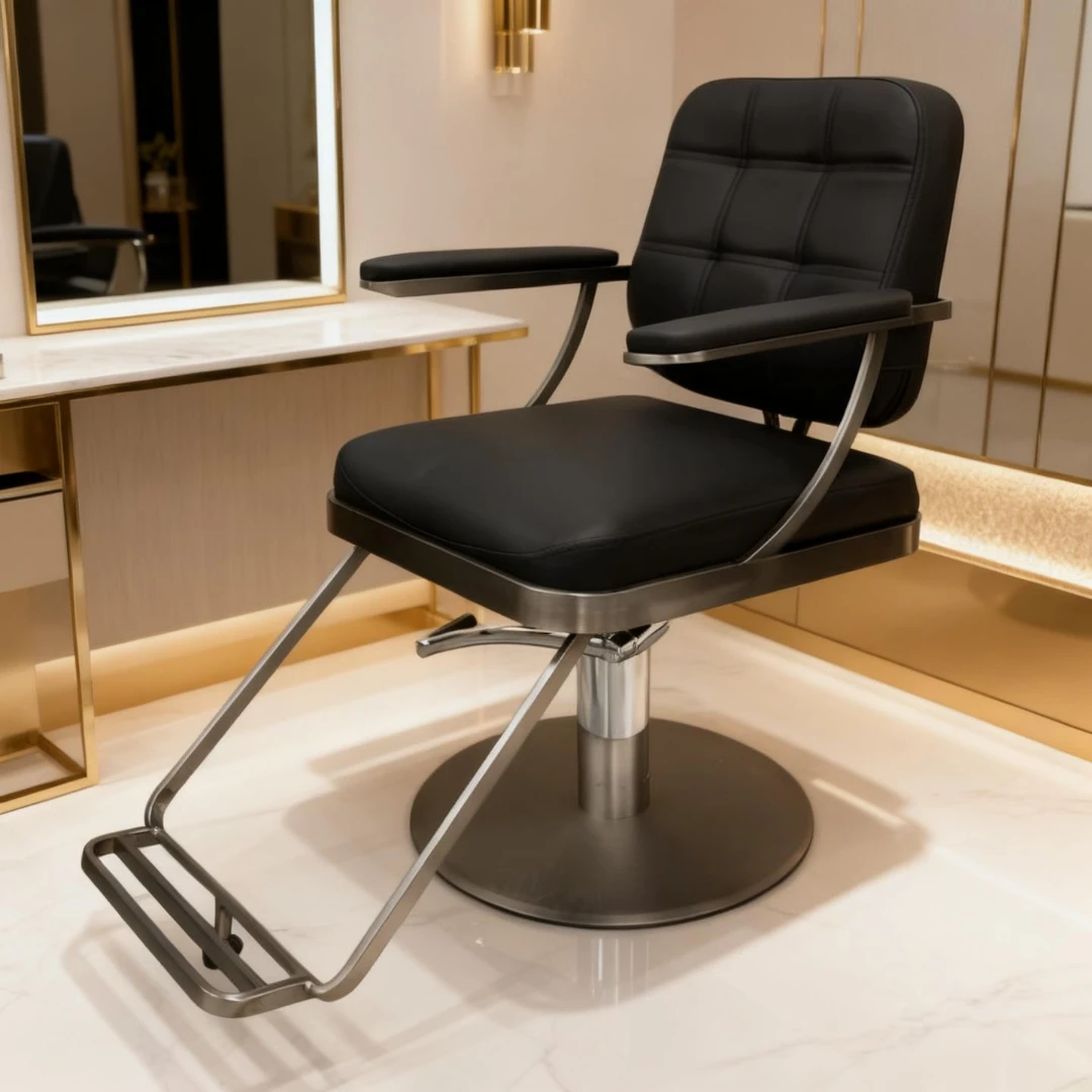 51理发店椅子新款高配美发椅旋转升降剪发椅
