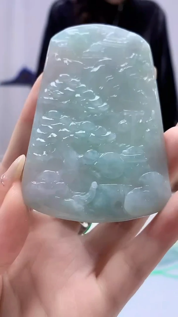 定制翡翠未镶嵌4829DD-毛货挂件赠珠链87