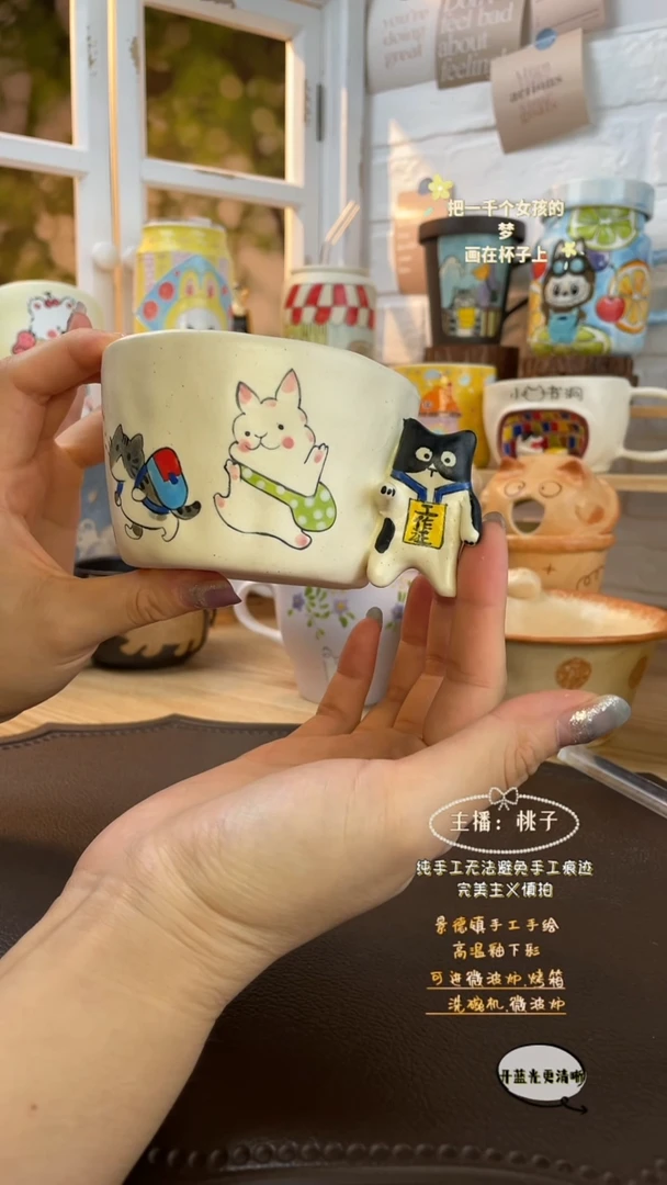 摆件景德镇创意手绘可爱设计师款文创小学生
