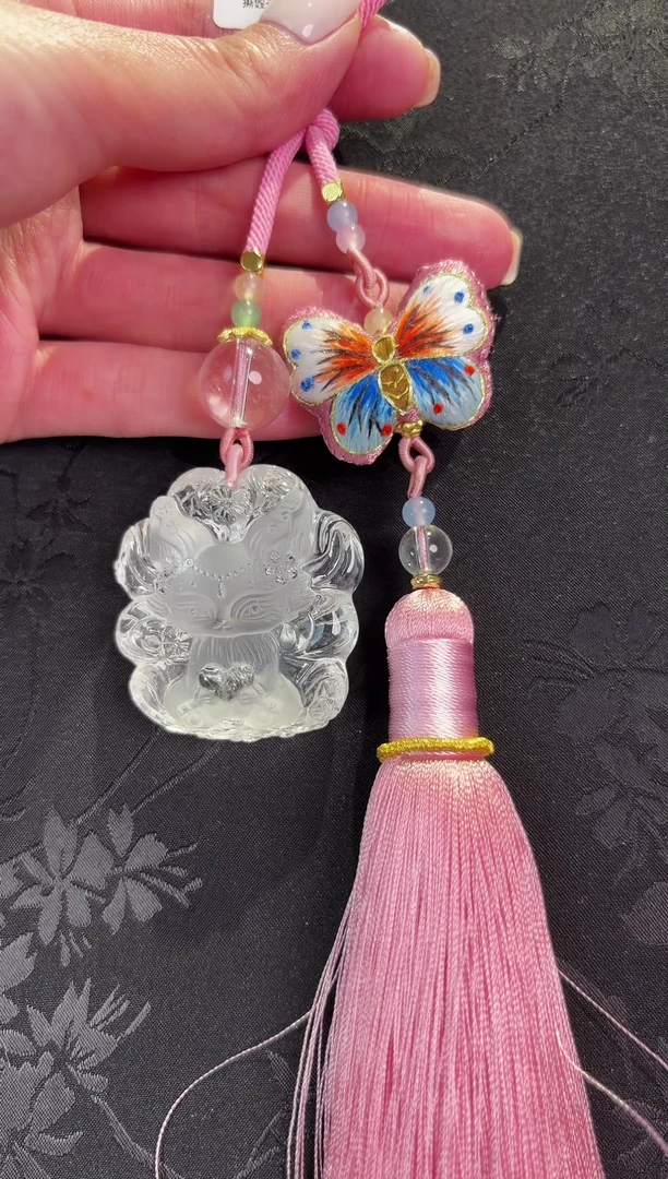 未镶嵌车挂水晶水晶凤九挂件