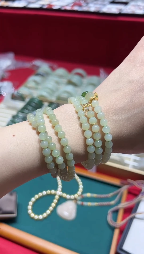 【闪购商品】和田玉颈饰银S925镶嵌v0666