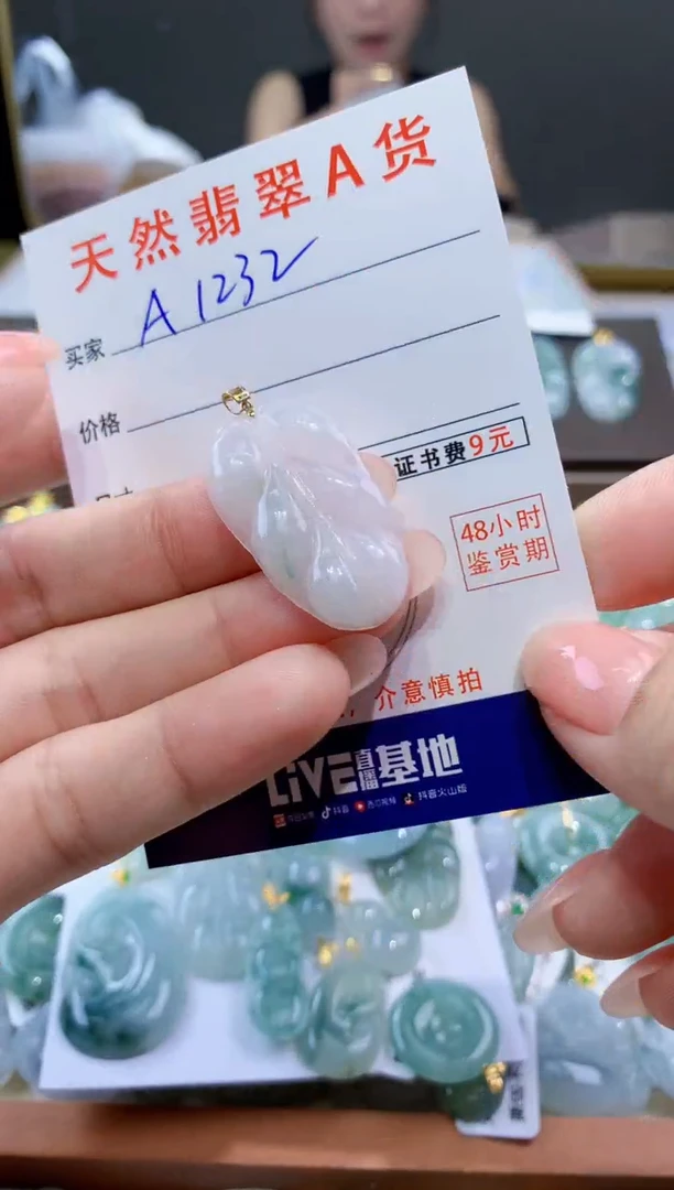 颈饰未镶嵌翡翠天然翡翠A货挂件