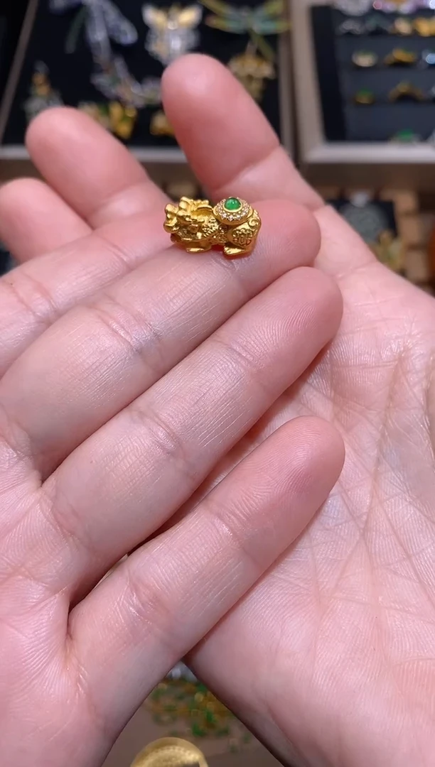 【闪购商品】翡翠吊坠(不含链)银S925镶嵌貔貅潘多拉