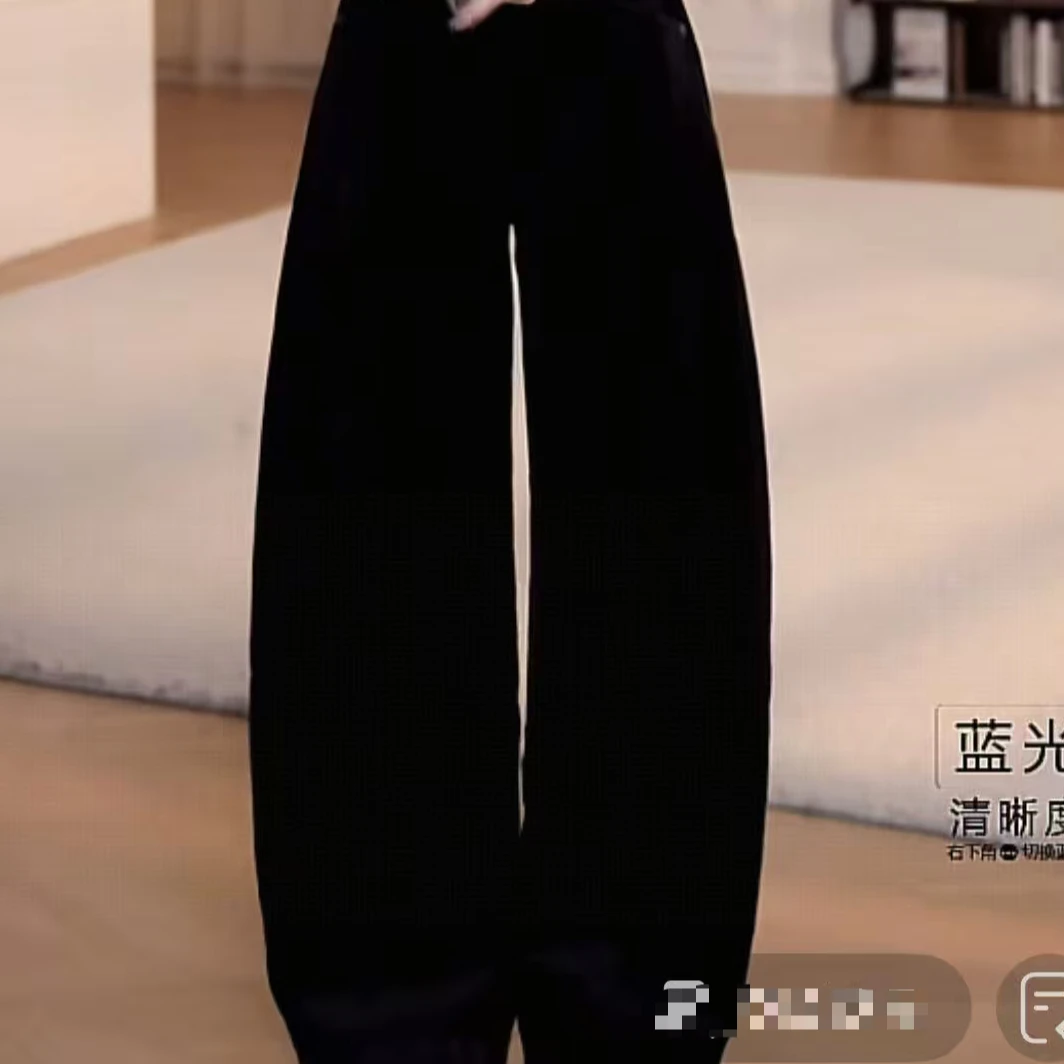 【YANYAN】灯芯绒加绒休闲裤女小个子秋季新款阔腿长裤YY-5581