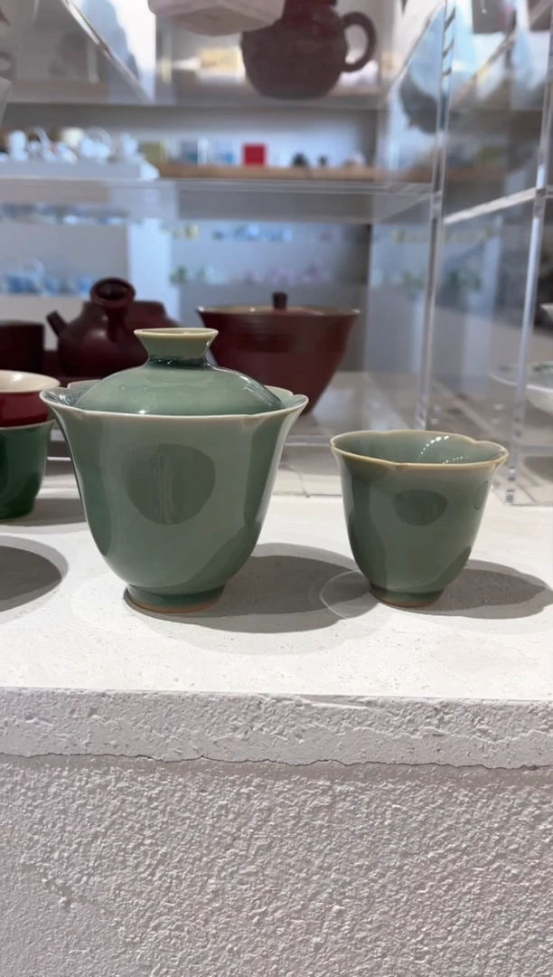 【闪购商品】越窑青瓷 念露盖碗+杯