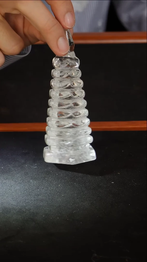 未镶嵌珠宝半成品水晶白水晶文昌塔D45