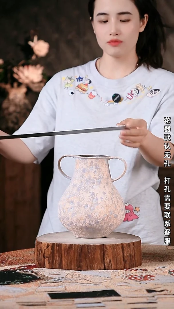 摆件景德镇高温陶瓷花器