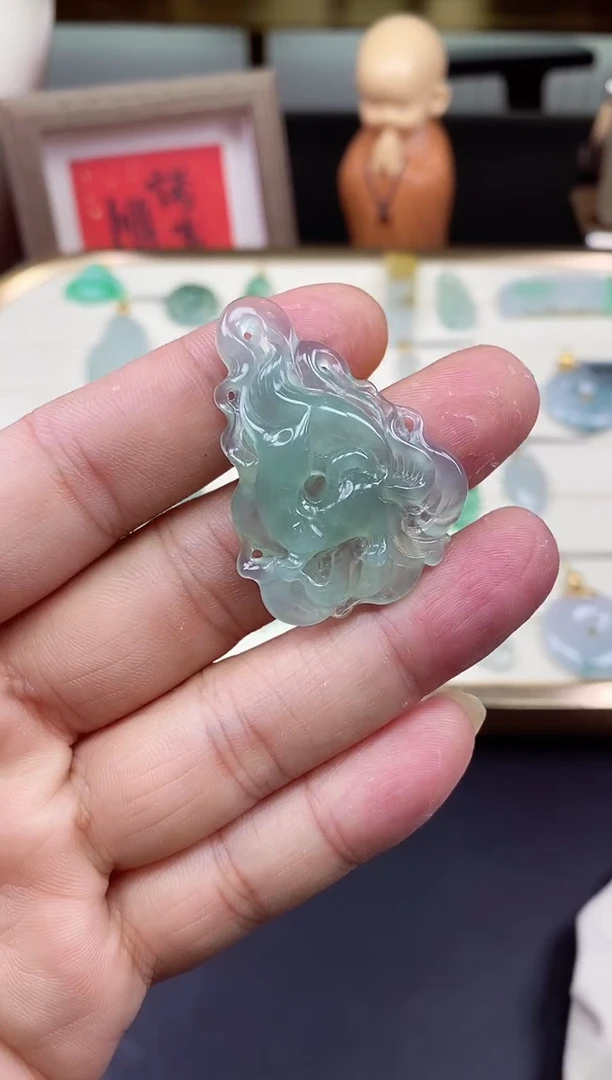 吊坠(不含链)未镶嵌翡翠九尾狐@@CMT