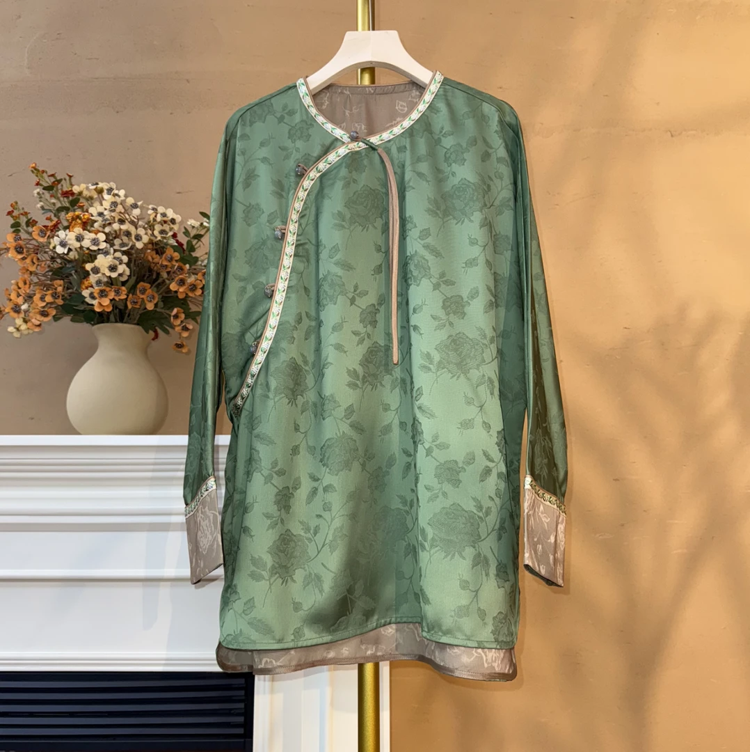 [‌‌绛颜]Q521春季新款显瘦宽松简约长袖时尚休闲打底衫