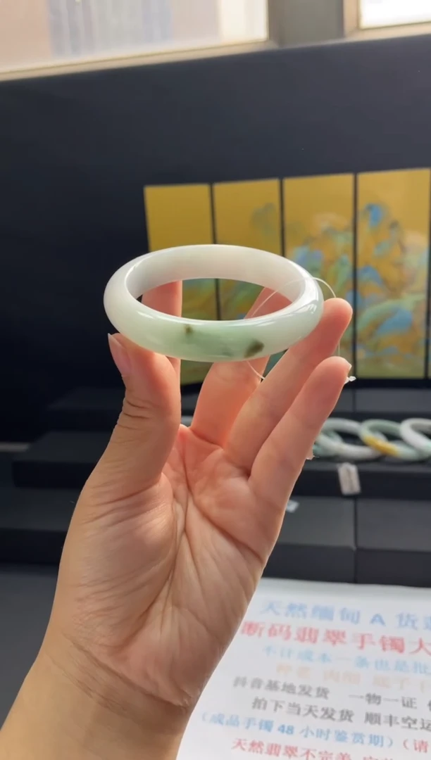 未镶嵌手镯翡翠14#天然缅甸A货翡翠手镯54-55圈口