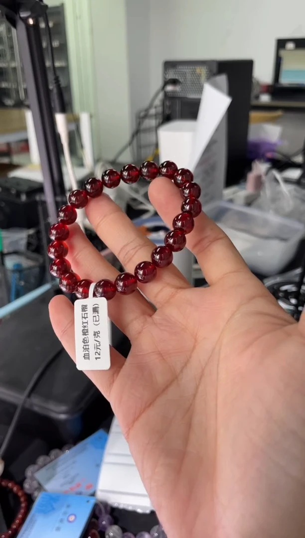 未镶嵌菱锰矿（红纹石）手链106号多样性发一E约9m