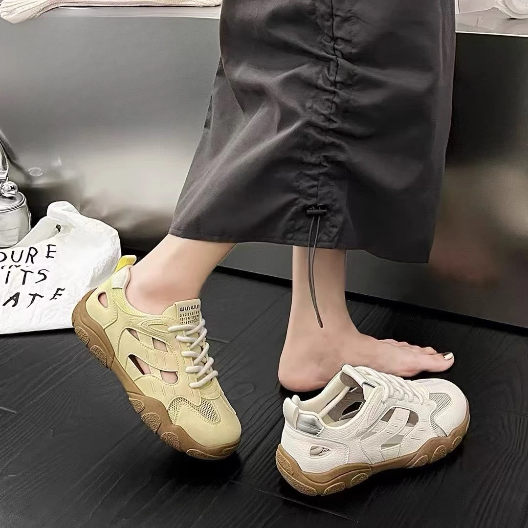 运动网鞋女网面透气2025新款爆款夏薄款阿甘鞋百搭休闲鞋