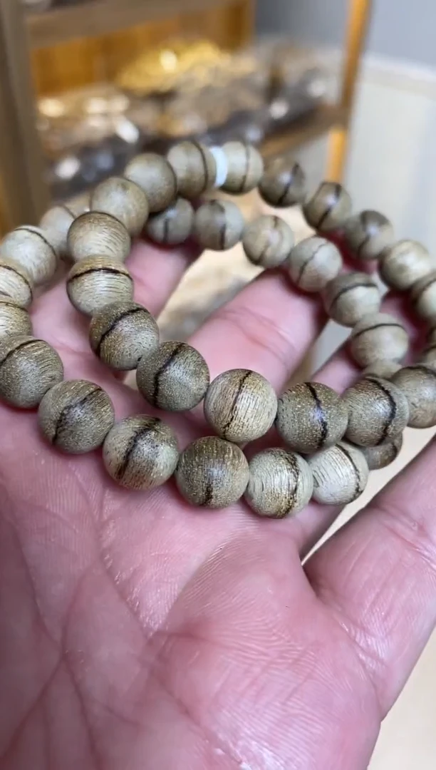 【闪购商品】沉香手串达拉干圆珠单圈虎皮纹1.1多样性发其一