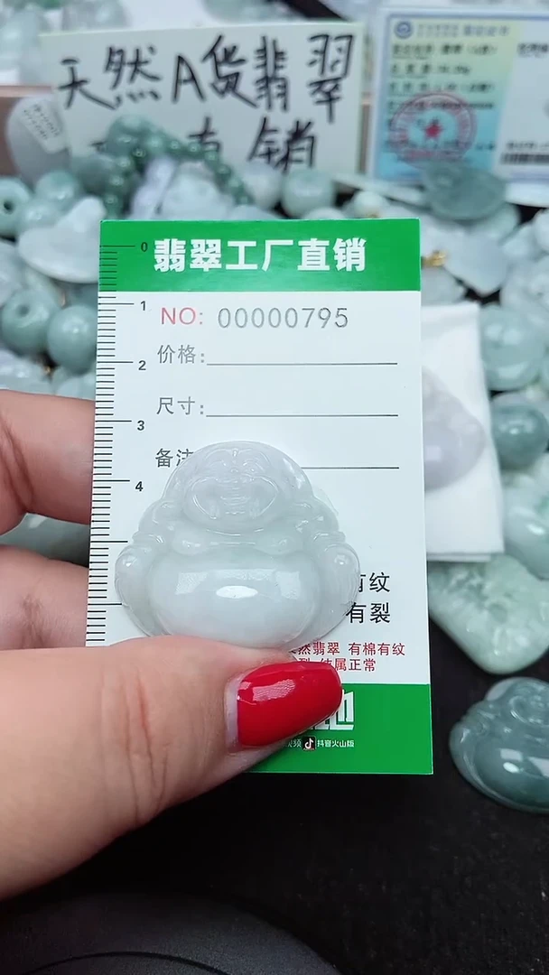 颈饰未镶嵌翡翠缅甸天然翡翠拍一发一0795