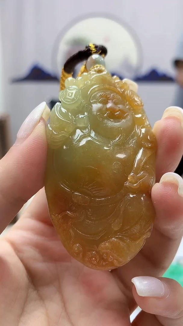 定制翡翠未镶嵌5060ms-毛货挂件92