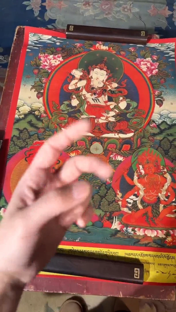 卷轴画龙妹的唐卡tk16