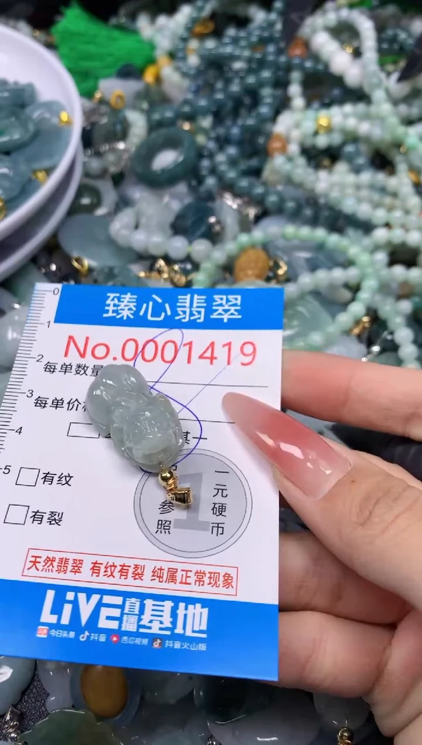 【闪购商品】翡翠颈饰未镶嵌含绳0001419