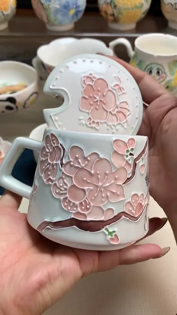 一味*手绘樱花系列带盖马克笔