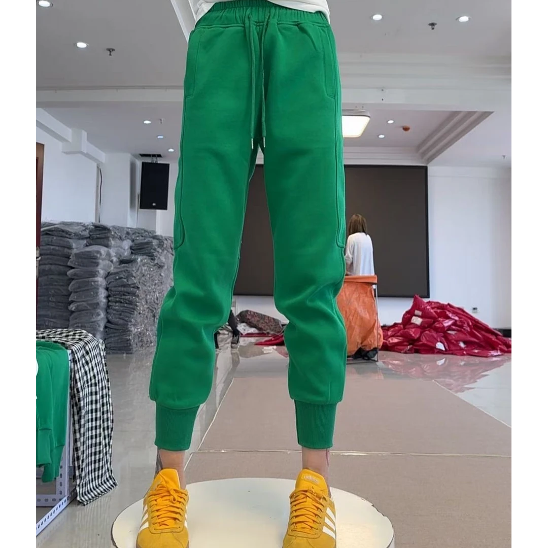百搭款深绿色自留卫裤（喜欢宽松往大拍）