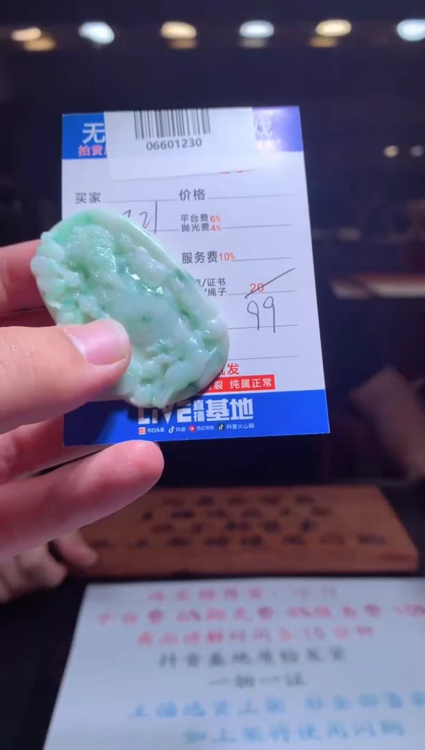 翡翠未镶嵌颈饰天然翡翠A货拍一发一