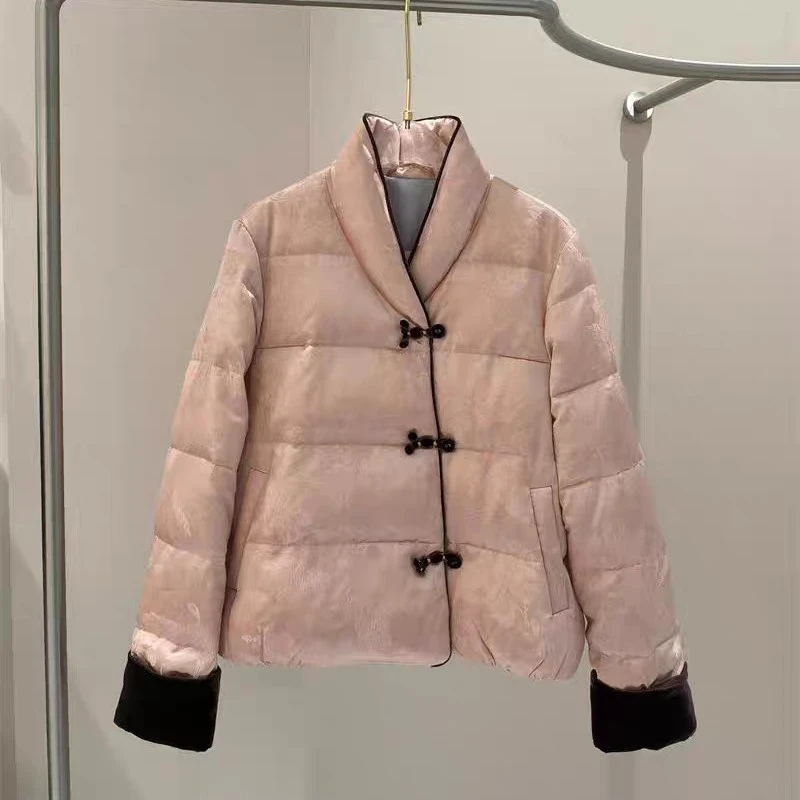 【慧姐专属】新中式轻奢国风刺绣立领加厚上衣外套2025春季新品外套