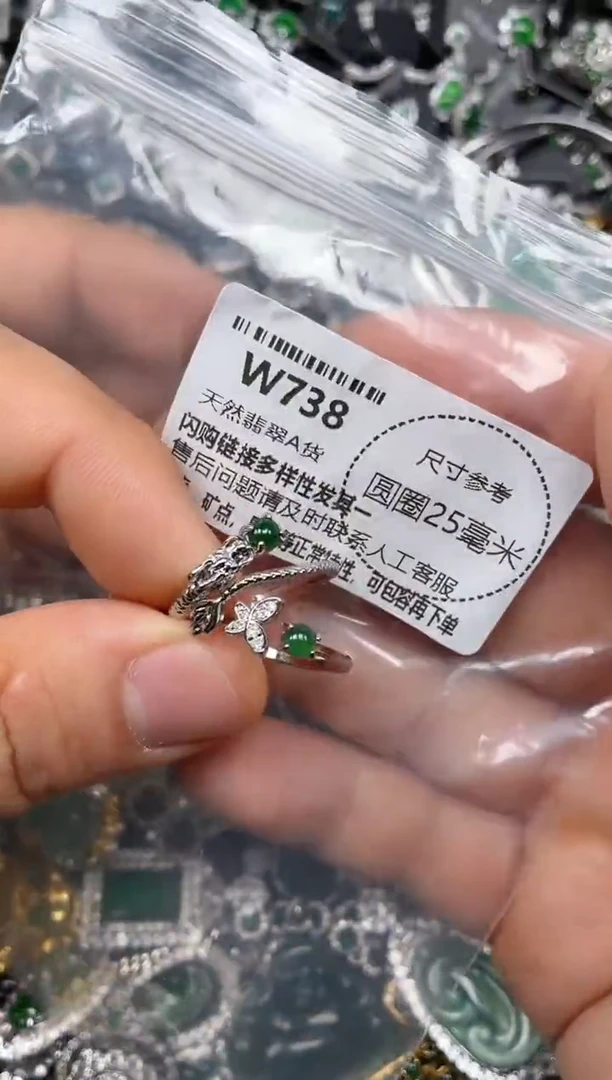 翡翠未镶嵌颈饰W738戒指