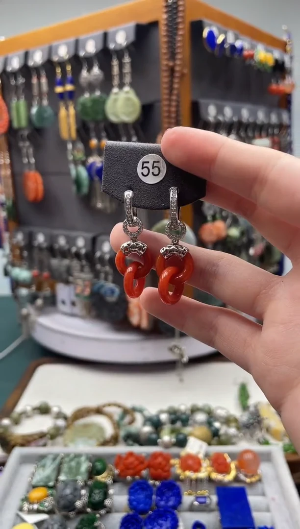 【闪购商品】翡翠耳饰合金饰品