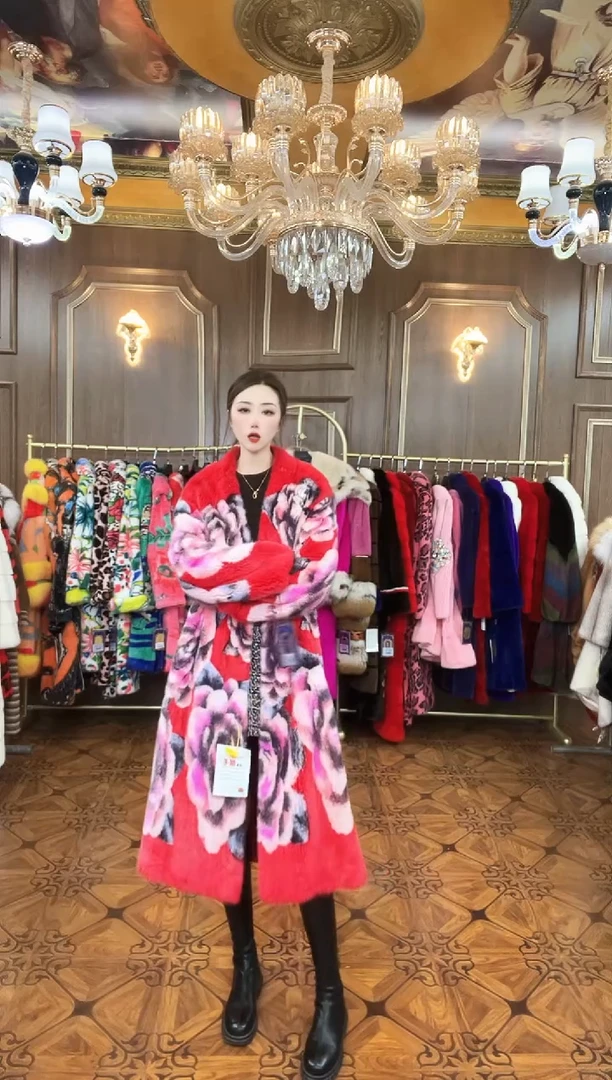 时尚新款貂皮大衣