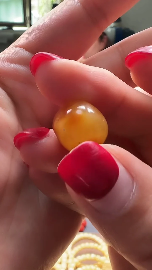 未镶嵌蜜蜡裸石蜜蜡随行珠  单珠