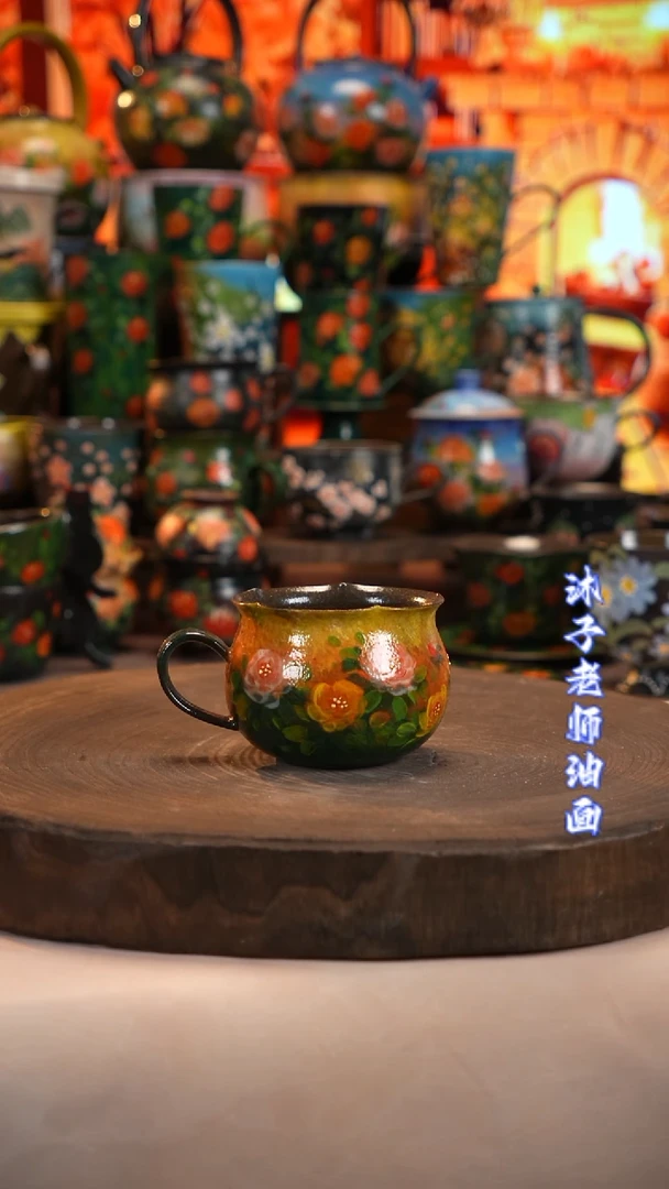 油画   釉下彩  杯子