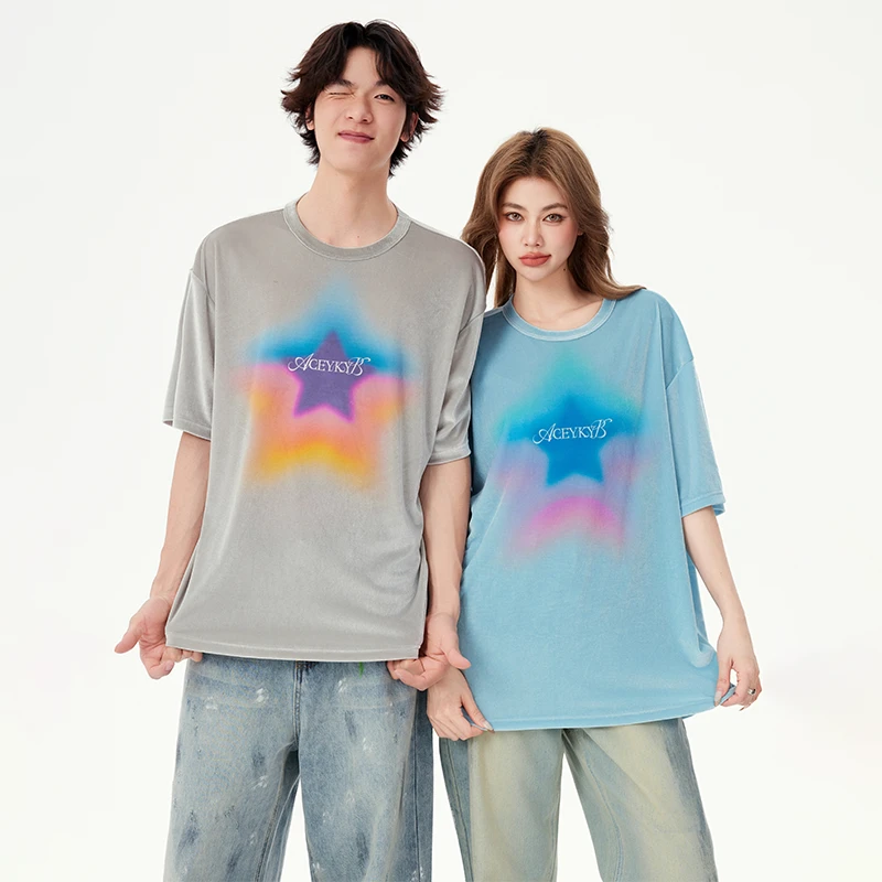 YKYB2025夏季新款星空系列百搭情侣T恤Y52NDT029