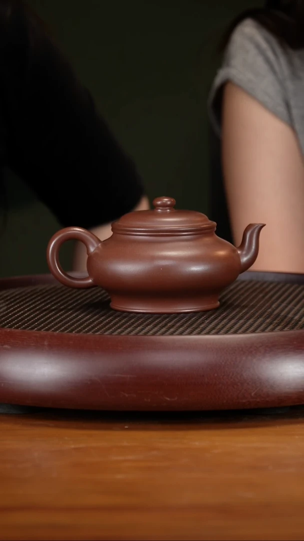茶壶紫砂4GSZ高虚扁 老紫泥300cc