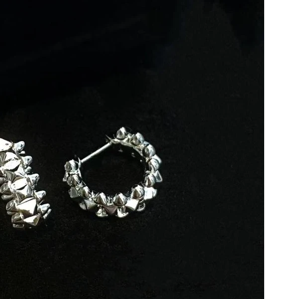 925银耳饰 925纯银 钉子耳扣 意大利工艺