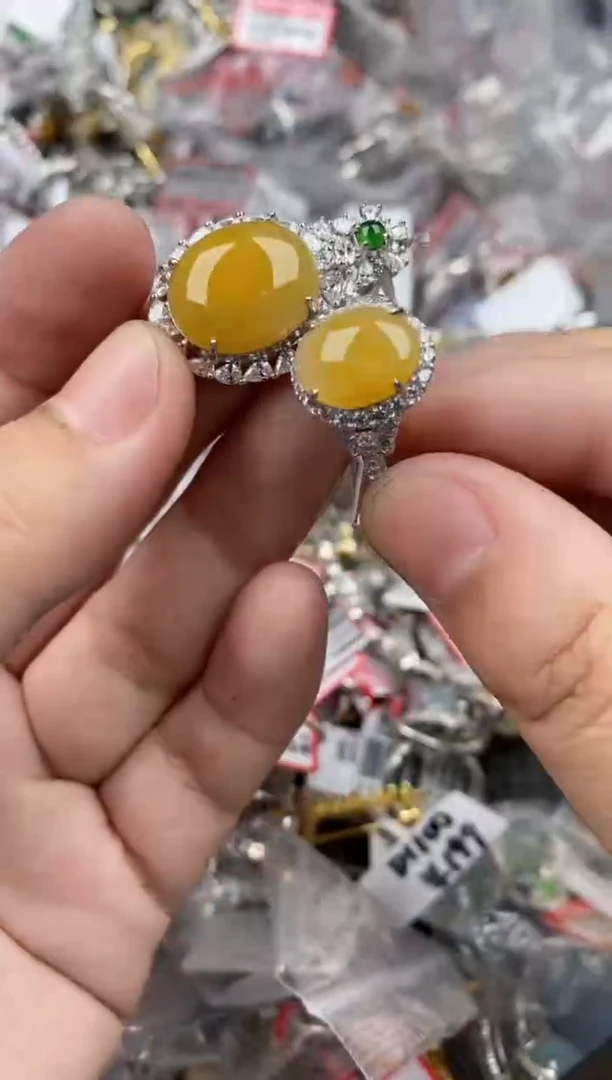 银S925镶嵌戒指翡翠1818    1