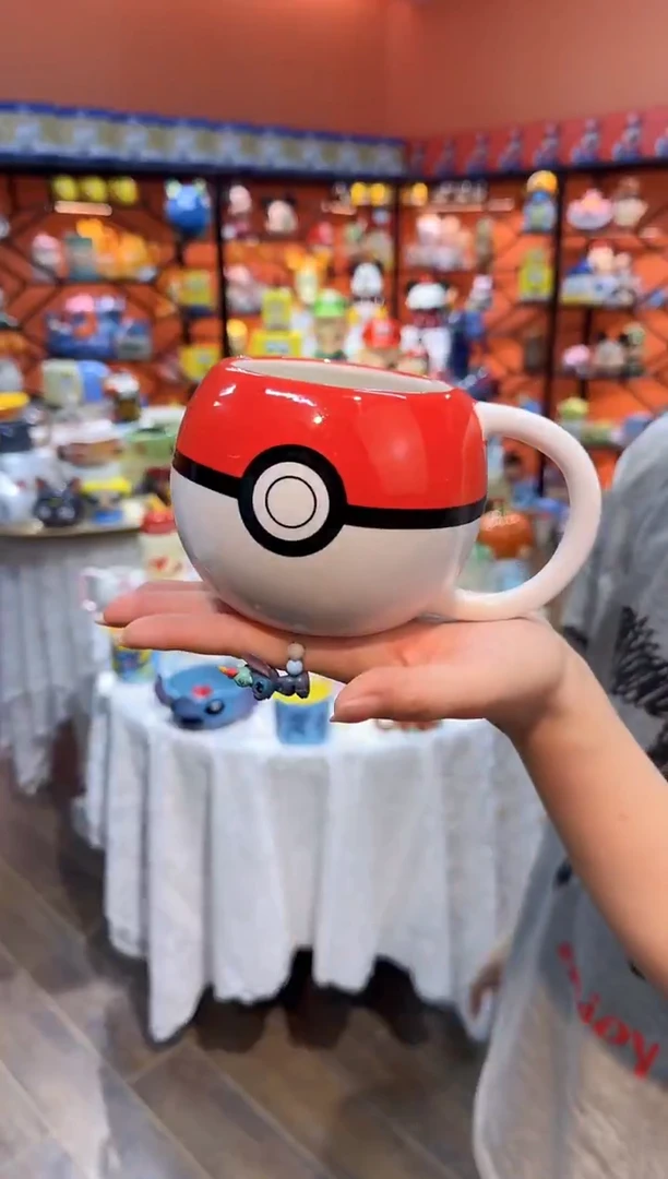 瓷片@@神奇宝贝3D精灵球陶瓷水杯