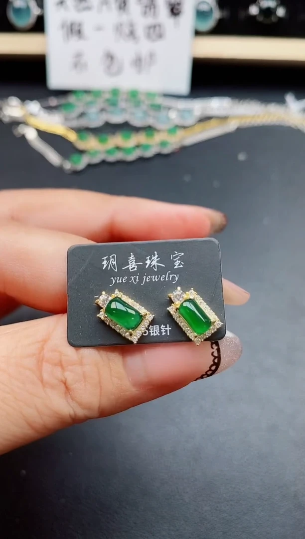 翡翠戒指银S925镶嵌321321