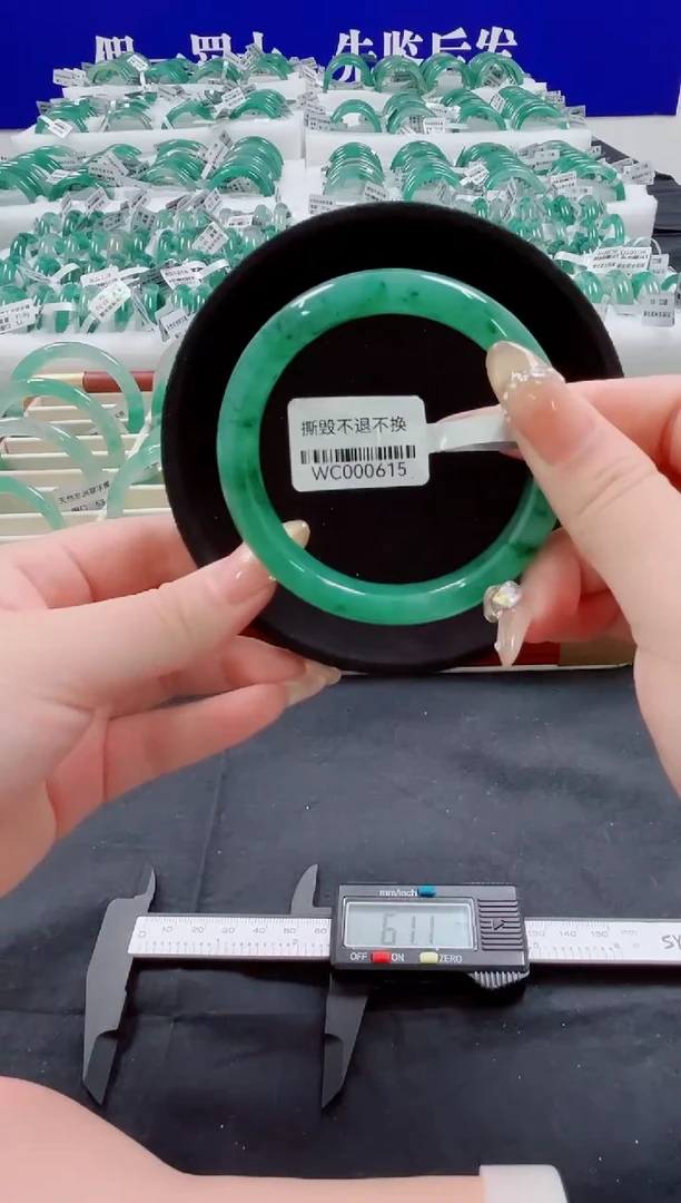 未镶嵌手镯石英质玉（非洲翠）圈口61