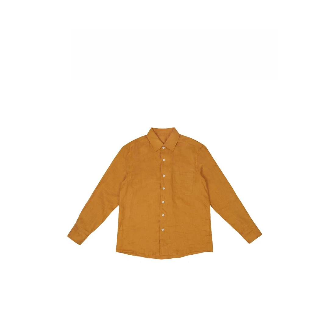 马丁叔叔 新款亚麻衬衫休闲舒适百搭衬衫 705