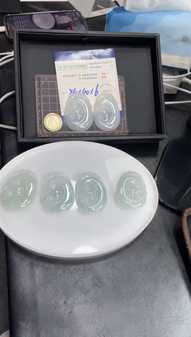 【闪购商品】翡翠挂件未镶嵌如意FL10配绳/多样性发其一CP