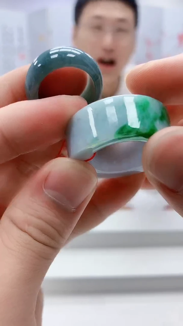 定制翡翠未镶嵌5158bb-毛货扳指2件30